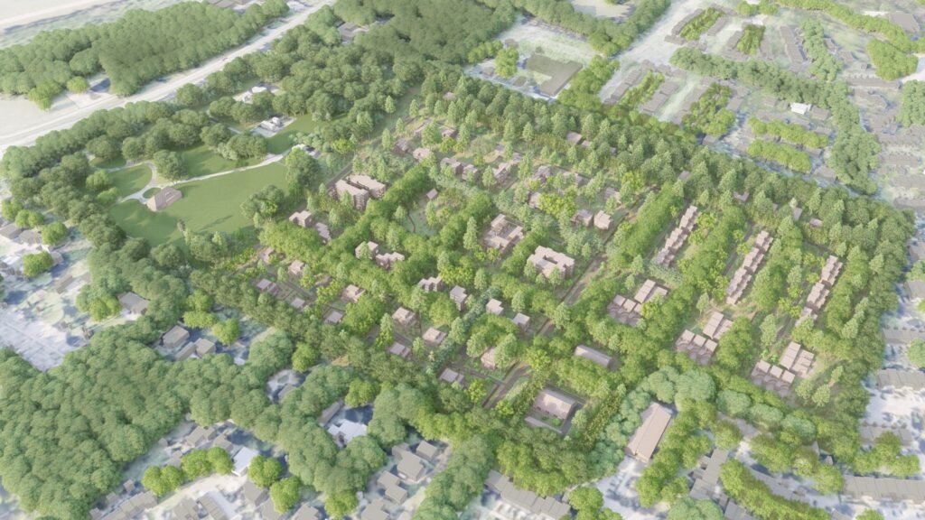 Vogelvlucht, natuurinclusief wonen Soesterberg
